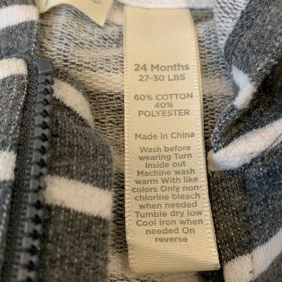 Gray Striped Hoodie and Blue Sweatpants in 24M by First Impressions - Picture 6 of 7